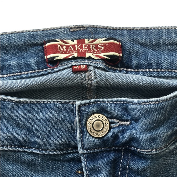 Makers of True Originals Push Up Skinny Light Blue Jean Capris - Picture 3 of 3